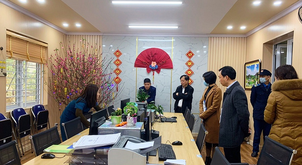 Kiểm tra, giám sát trật tự nội vụ, công tác chuẩn bị trước kỳ nghỉ Tết Nguyên Đán tại Trung tâm Y tế huyện Thanh Thủy