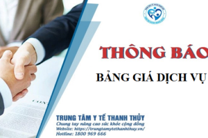 Bảng giá dịch vụ tại Trung tâm Y tế huyện Thanh Thủy