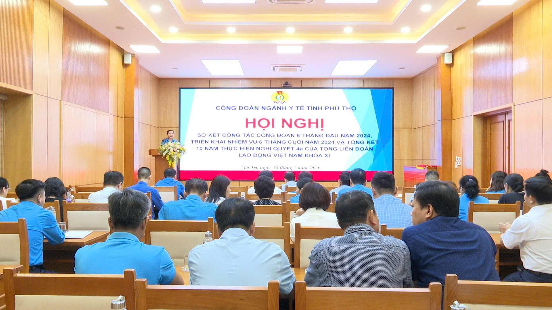 Hội nghị sơ kết công tác Công đoàn 6 tháng đầu năm 2024, triển khai nhiệm vụ 6 tháng cuối năm 2024 và Tổng kết 10 năm thực hiện Nghị quyết 04a của Tổng Liên đoàn Lao động Việt Nam khóa XI